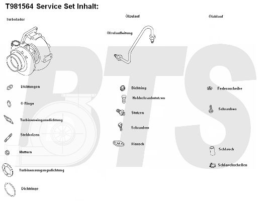 BTS TURBO kompresorius, įkrovimo sistema T981564